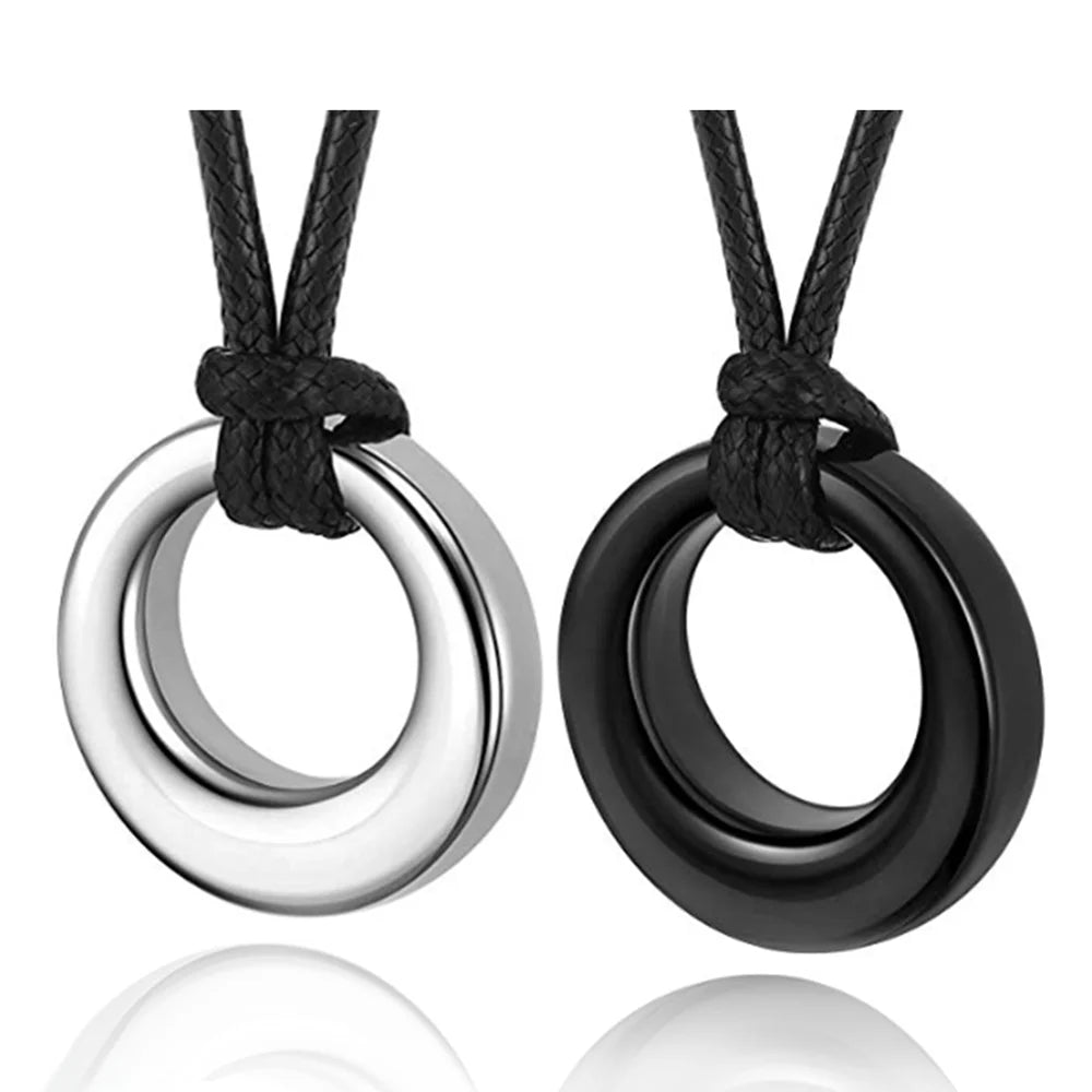 Eternity Circle of Life Stainless Steel Cremation Jewelry Urn Necklace Ash Keepsake Urn Pendant Necklace
