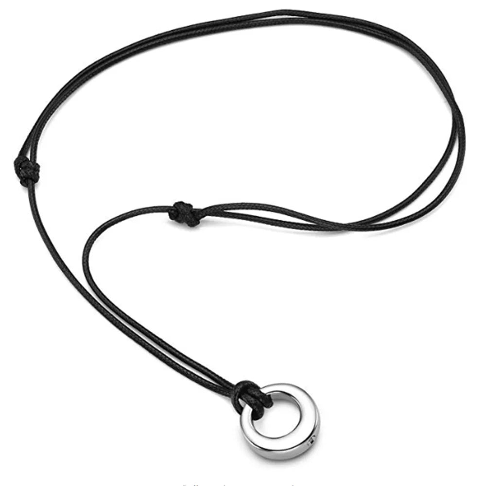 Eternity Circle of Life Stainless Steel Cremation Jewelry Urn Necklace Ash Keepsake Urn Pendant Necklace