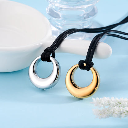 Eternity Circle of Life Stainless Steel Cremation Jewelry Urn Necklace Ash Keepsake Urn Pendant Necklace
