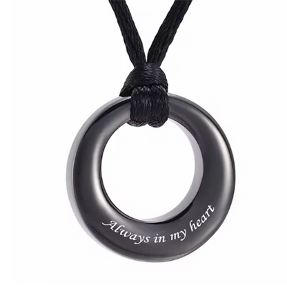Eternity Circle of Life Stainless Steel Cremation Jewelry Urn Necklace Ash Keepsake Urn Pendant Necklace