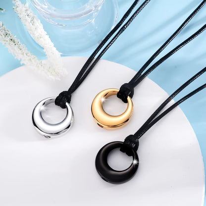 Eternity Circle of Life Stainless Steel Cremation Jewelry Urn Necklace Ash Keepsake Urn Pendant Necklace
