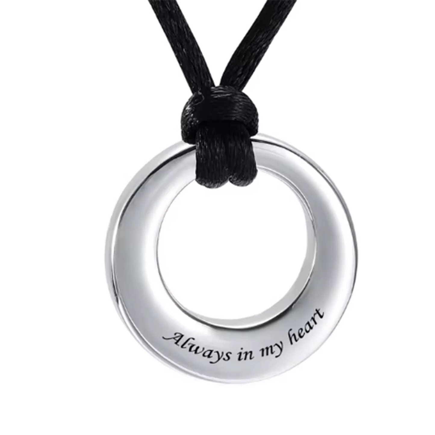 Eternity Circle of Life Stainless Steel Cremation Jewelry Urn Necklace Ash Keepsake Urn Pendant Necklace