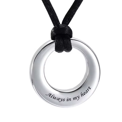 Eternity Circle of Life Stainless Steel Cremation Jewelry Urn Necklace Ash Keepsake Urn Pendant Necklace