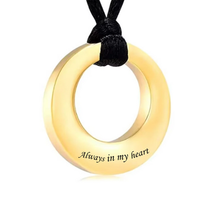 Eternity Circle of Life Stainless Steel Cremation Jewelry Urn Necklace Ash Keepsake Urn Pendant Necklace